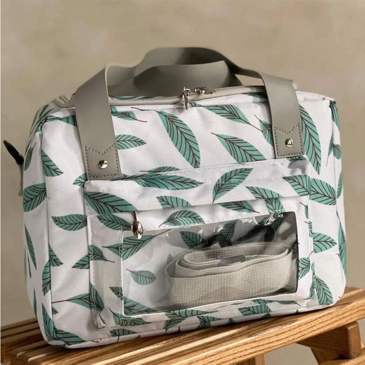 Ισοθερμική Τσάντα Φαγητού 9Lt Amber White Leaves AM3011