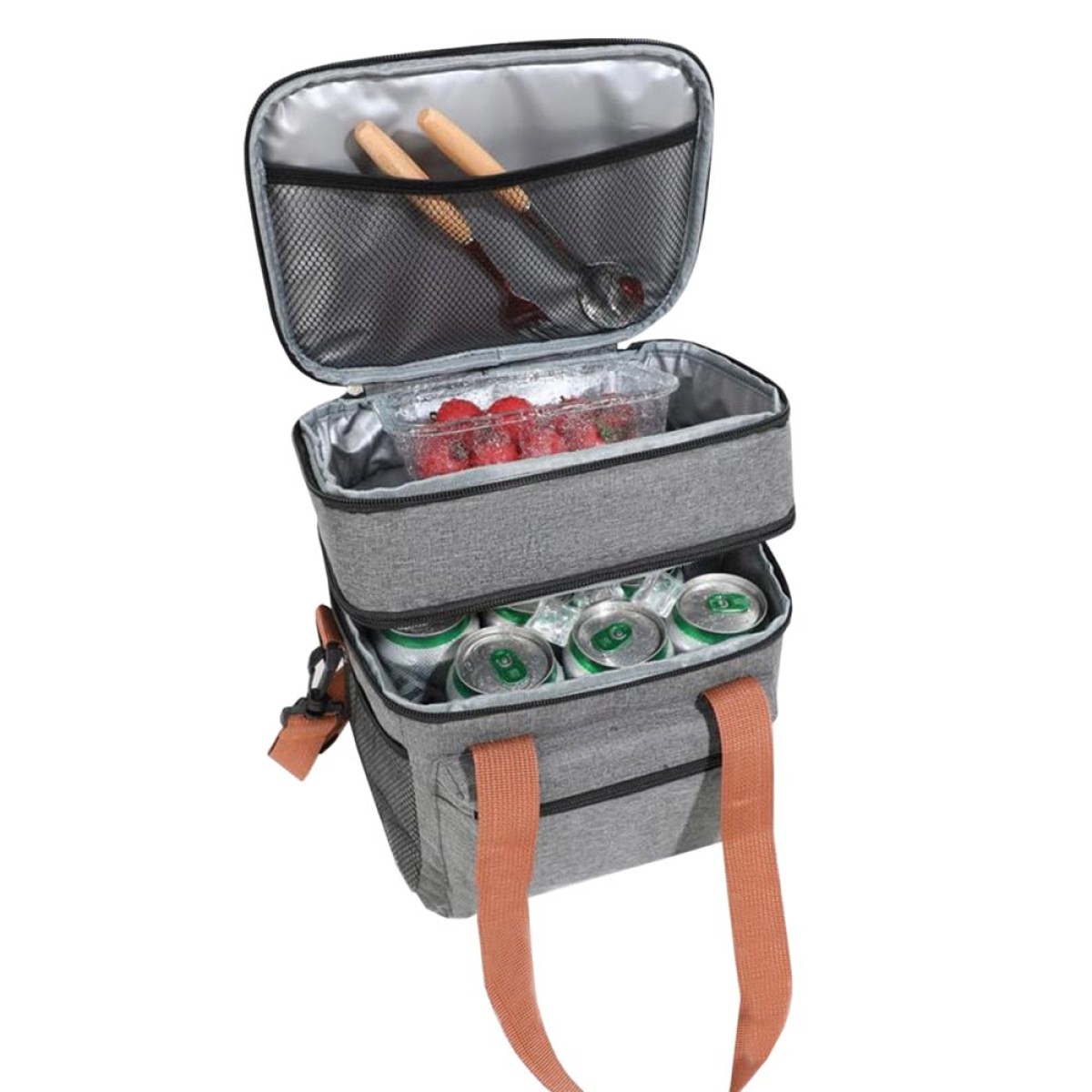 Ισοθερμική Τσάντα Φαγητού 12Lt Amber Μπεζ AM3014-4