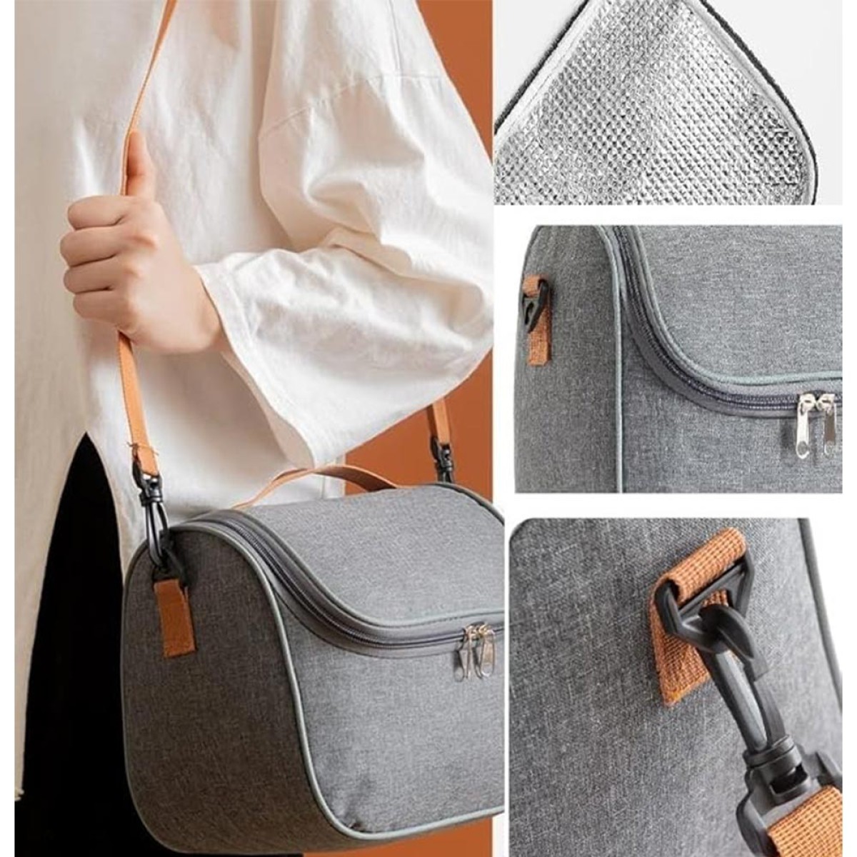 Ισοθερμική Τσάντα Φαγητού 6Lt Amber Μαύρο AM3015-1