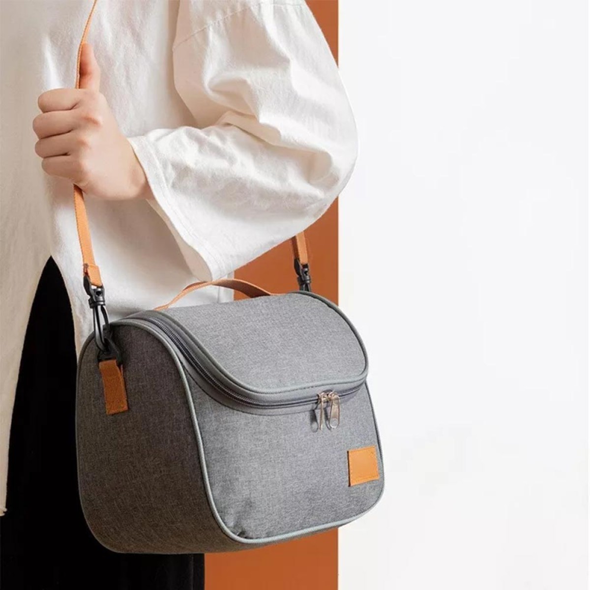 Ισοθερμική Τσάντα Φαγητού 6Lt Amber Γκρι AM3015-3