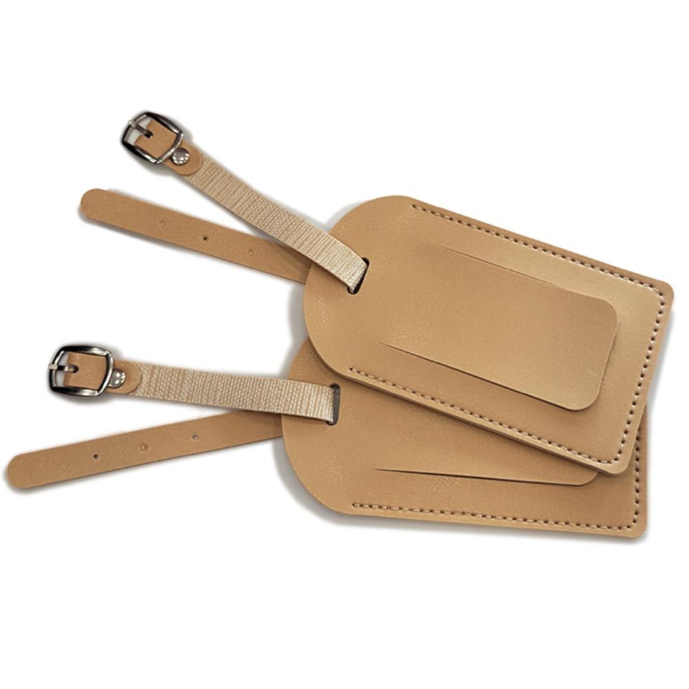 Σετ 2 Eτικέτες Αποσκευών BENZI Μπεζ BZ5843