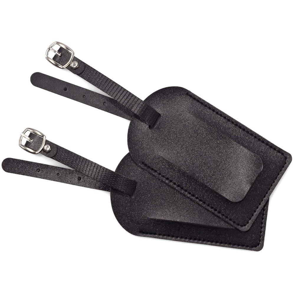 Σετ 2 Eτικέτες Αποσκευών BENZI Μαύρο BZ5843